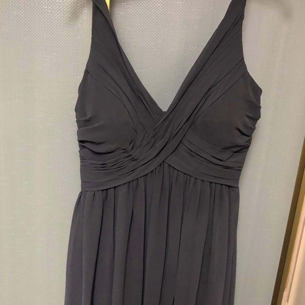 Bill Levkoff Pewter Bridesmaid Gown